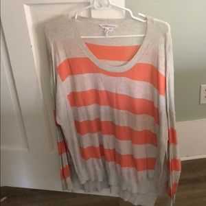 BCBG Generation XS/S Coral/Peach Striped Sweater